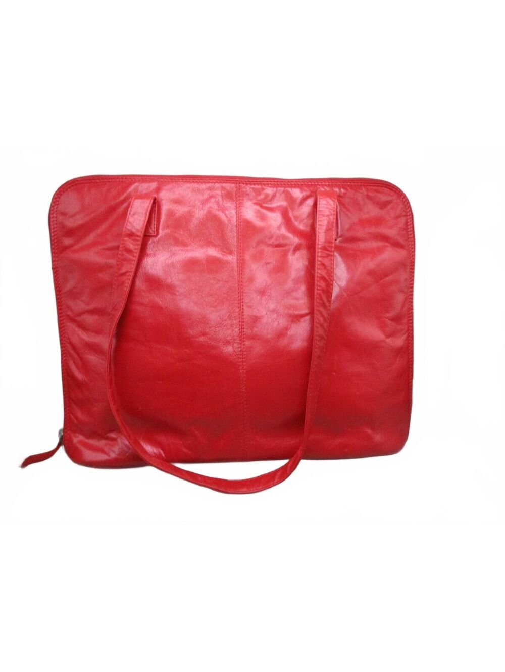 Latico Red Leather Laptop Tote Bag Multi Pocket Work Organizer Briefcase